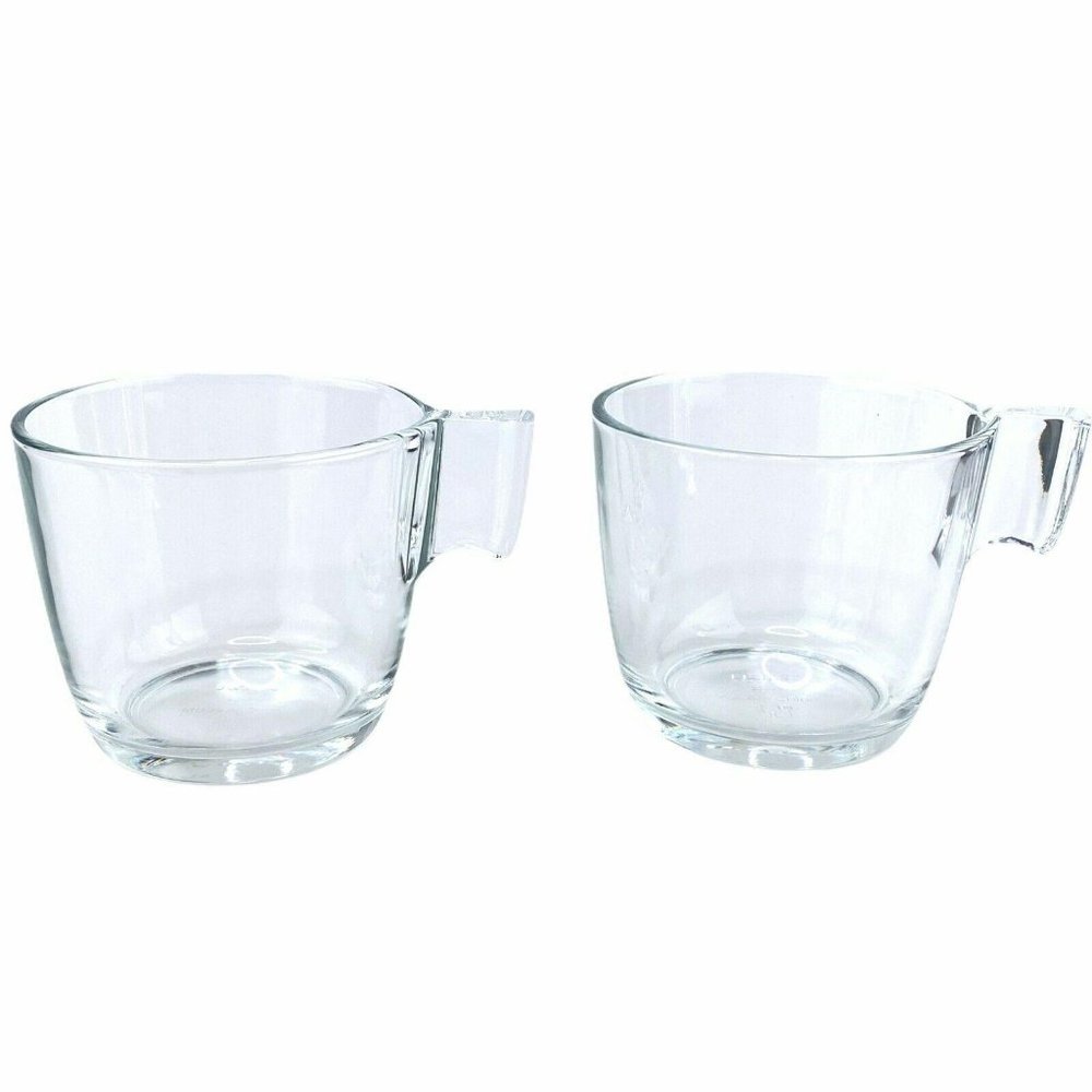 Ikea Stelna Tempered Glass Tea Cup Teacup 8 Lot of 2